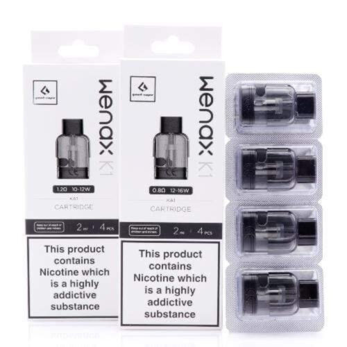 Geek Vape Wenax K2 Replacement Pods. Specifically designed for the Wenax K1 and K2 Kit