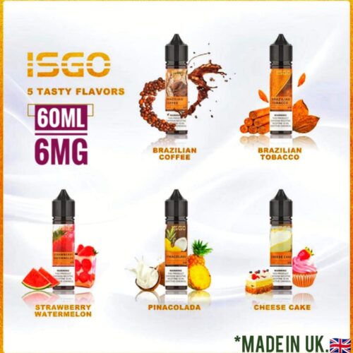 E-Liquid All Flavors Isgo 60ml Juice