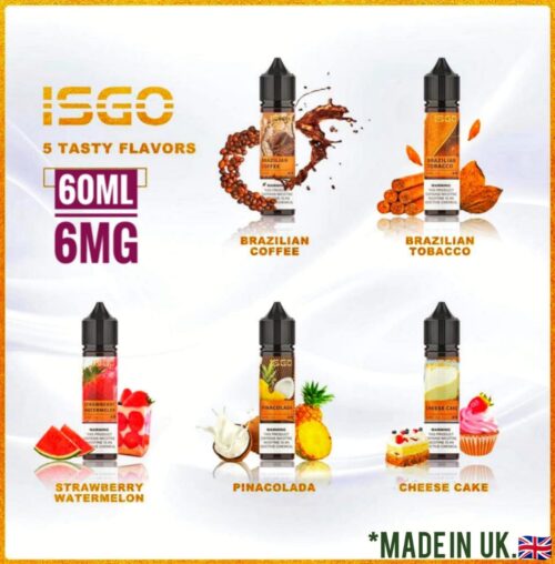 E-Liquid All Flavors Isgo 60ml Juice