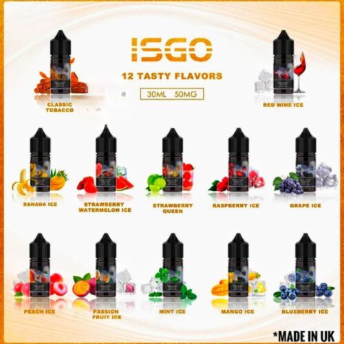 Isgo Saltnic E-Liquid 30ml Vape Juice 50mg