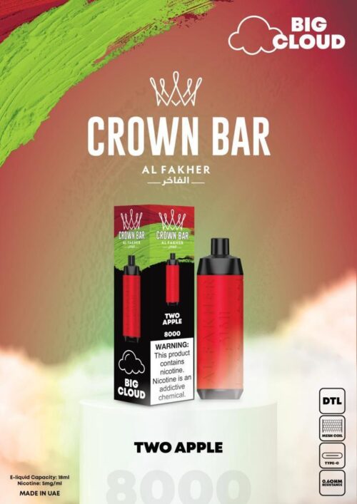 Al Fakher Crown Bar DTL Big Cloud 8000 Puffs - Image 10