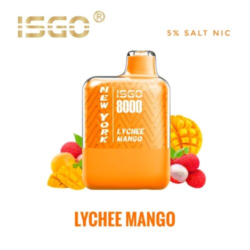 Isgo New York Lychee Mango 8000 Puffs Disposable Vape
