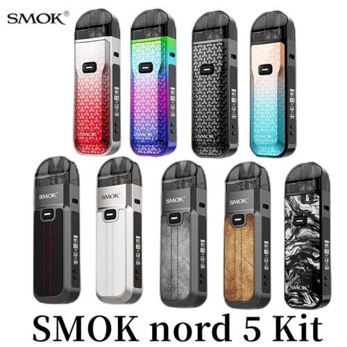 Smok Nord 5 Kit Pod System boasts a DL vaping with a 2000mAh internal battery, 5W-80W output range