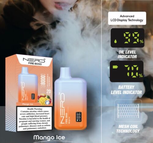 Nerd Fire 8000 Puffs Disposable Vape In Dubai UAE - Image 2