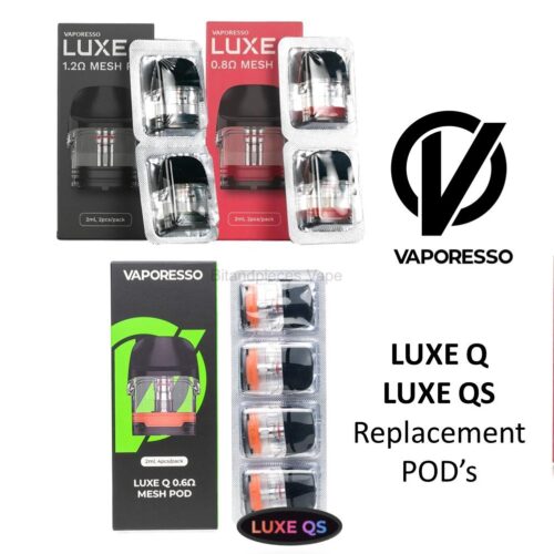Vaporesso Luxe Q or QS Replacement Pod Cartridge can be filled with 2ml of E-liquid In Dubai, UAE