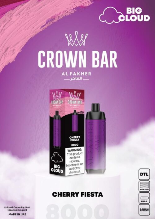 Al Fakher Crown Bar DTL Big Cloud 8000 Puffs - Image 16