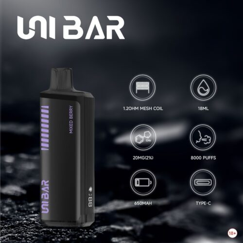 Uni Bar Disposable Vape 8000 Puffs 2% Nicotine - Image 9