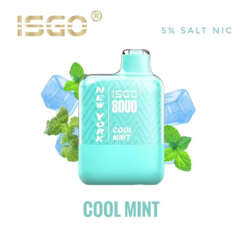 Isgo New York Cool Mint 8000 Puffs Disposable Vape