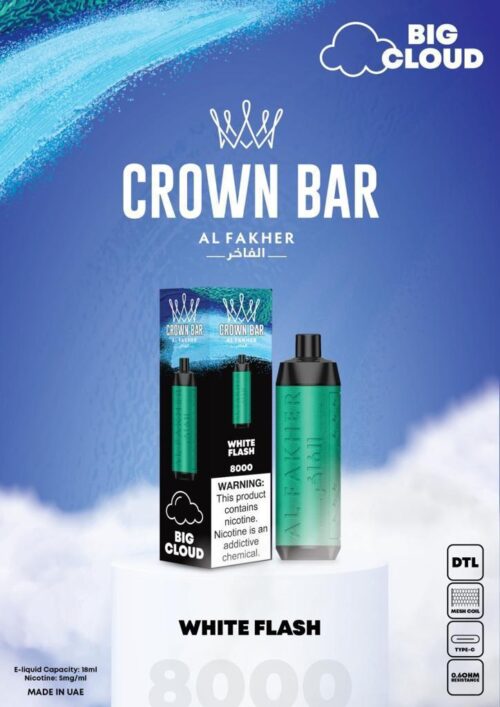 Al Fakher Crown Bar DTL Big Cloud 8000 Puffs - Image 20