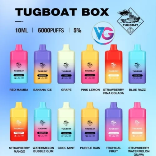 Tugboat Box 6000 Puffs is a Disposable Vape Kit