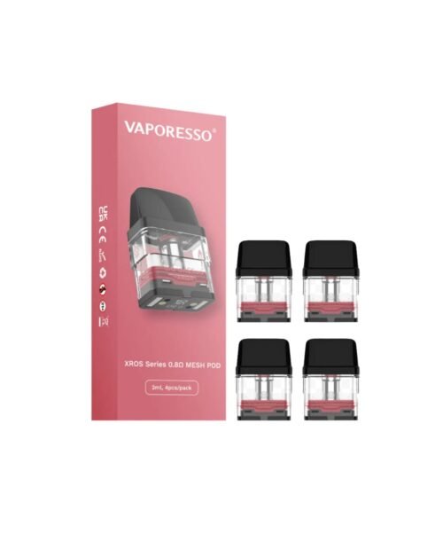 Xros 1.2 Replacement Pods 4pk feature a 2mL refillable pod capacity.