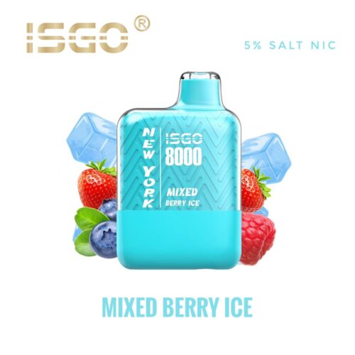 Isgo New York Mixed Berry Ice 8000 Puffs Disposable Vape