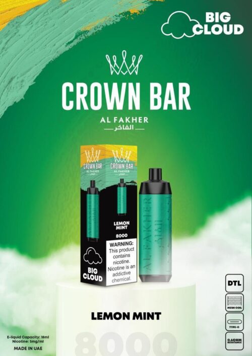 Al Fakher Crown Bar DTL Big Cloud 8000 Puffs - Image 2