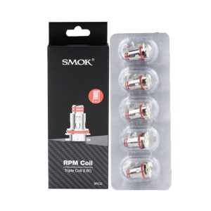 Smok RPM Series Replacement Coils features five coils designed for the Smok RPM 40W Pod System.