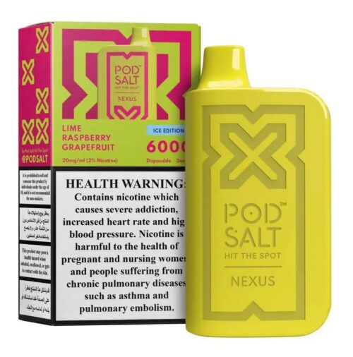 Pod Salt Nexus 6000 puffs-Lime-Raspberry-Grapefruit