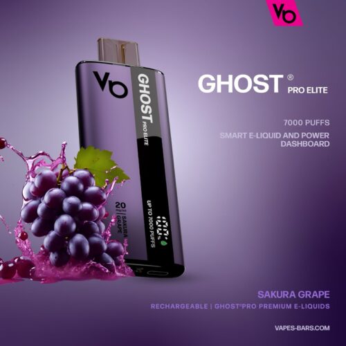 Ghost Pro Elite 7000 Puffs Sakura Grape Vape In UAE