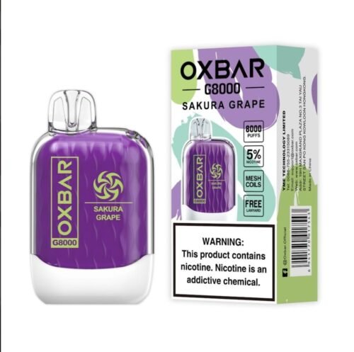 Oxbar G8000 Disposable Vape Sakura Grape 8000 Puffs