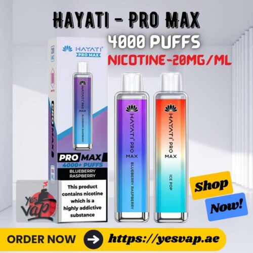 Hayati Pro Max 4000 Puffs Crystal Disposable Vape