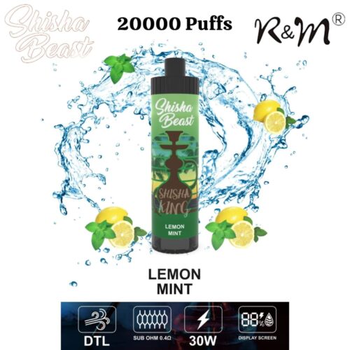 R&M Shisha Beast Lemon Mint 20000 Puffs