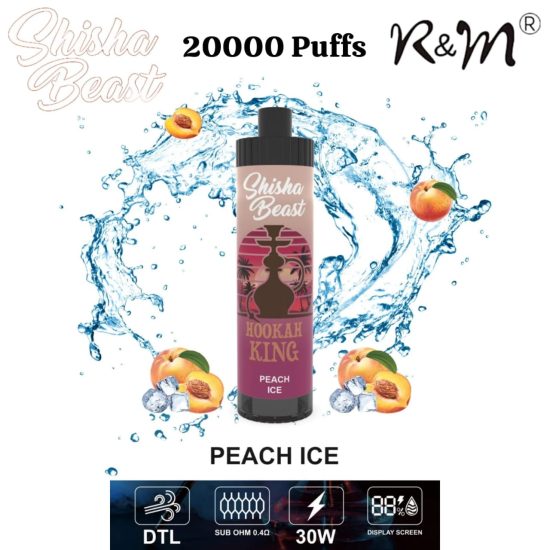 R&M Shisha Beast 20000 Puffs Peach Ice