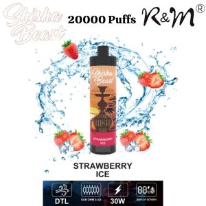 R&M Shisha Beast 20000 Puffs Strawberry Ice