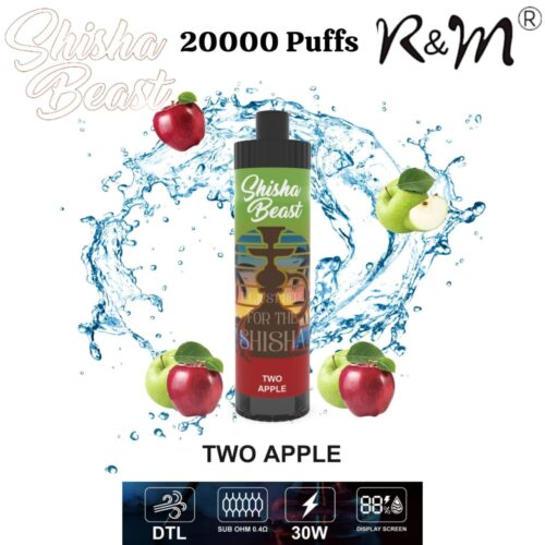 R&M Shisha Beast 20000 Puffs two Apple
