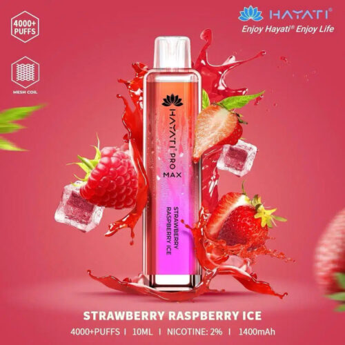 Hayati Pro Max Disposable Vape Strawberry Raspberry Ice