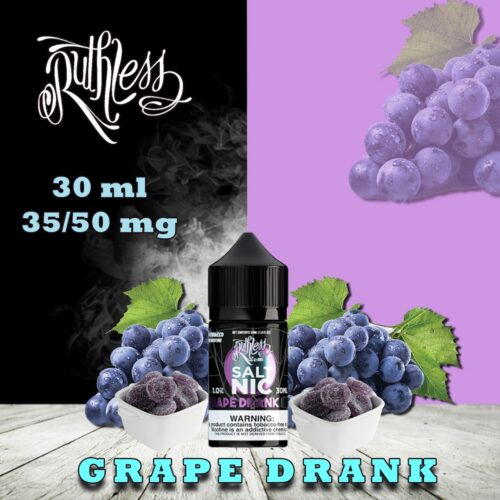 Flavors Grape Drank 50mg tastes Salt Nicotine By Ruthless