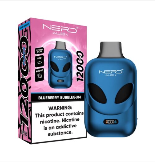 Nerd Alien 12000 Puffs Blueberry Bubblegum