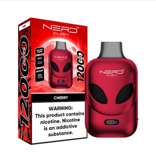 Nerd Alien 12000 Puffs Cherry