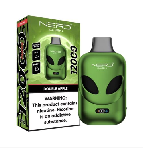 Nerd Alien 12000 Puffs Double Apple