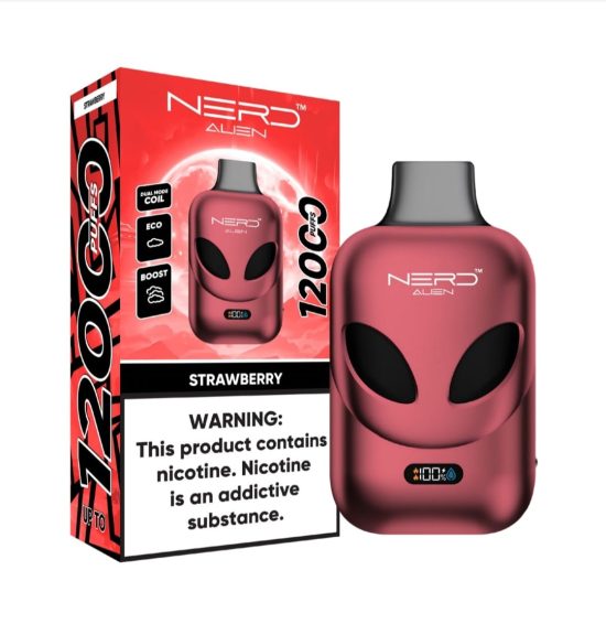 Nerd Alien 12000 Puffs Strawberry
