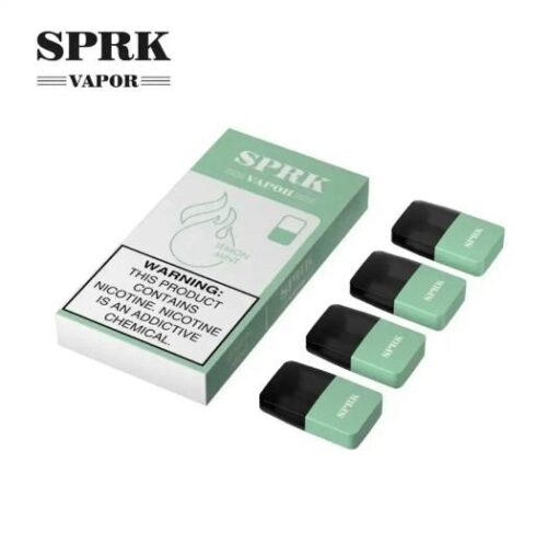 SPRK Vapor Lemon Mint Pod Cartridges 4pc Replacement