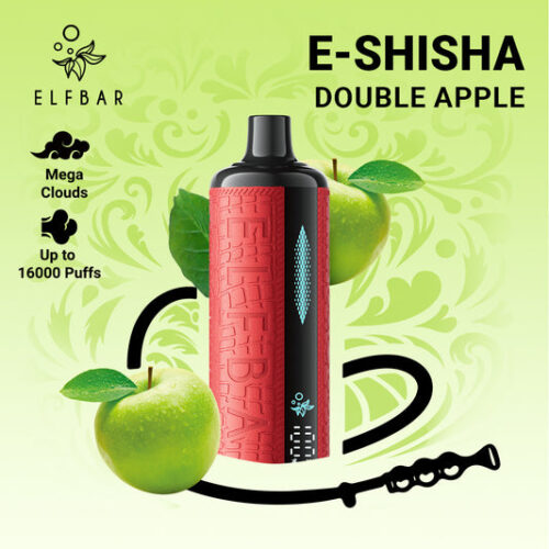 Double Apple Elfbar E-Shisha 16000 Puffs Disposable Vape