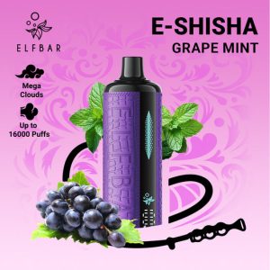 Grape Mint Elfbar E-Shisha 16000 Puffs Disposable Vape
