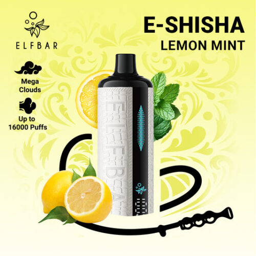 Lemon Mint Elfbar E-Shisha 16000 Puffs Disposable Vape