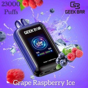 Geek Bar Watt 23000 Puffs Grape Raspberry Ice