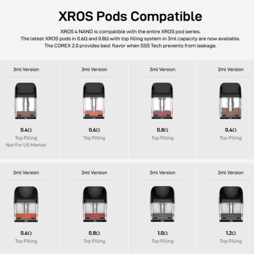 Vaporesso XROS 4 Nano Pod System Kit 30W - Image 10