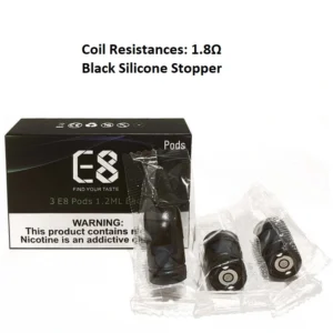 Coil Resistances 1.8Ω Black Silicone Stopper