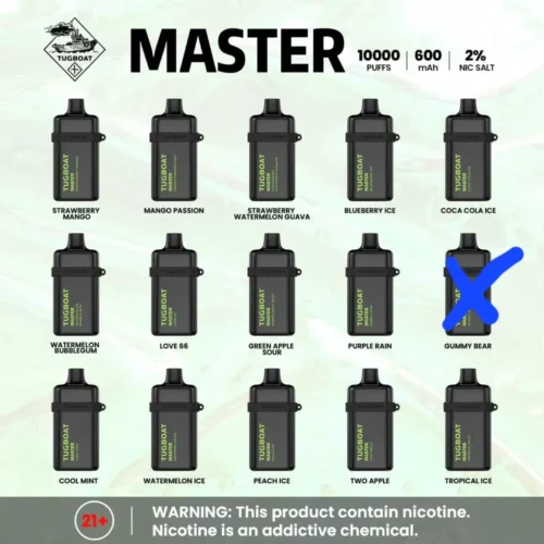 Tugboat Master 10000 Puffs 20mg Disposable Vape In UAE