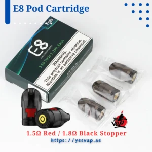Vapeants E8 Pod Empty Cartridge Replacement 1.2ml Capacity In UAE