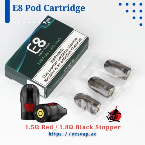 Vapeants E8 Pod Empty Cartridge Replacement 1.2ml Capacity In UAE