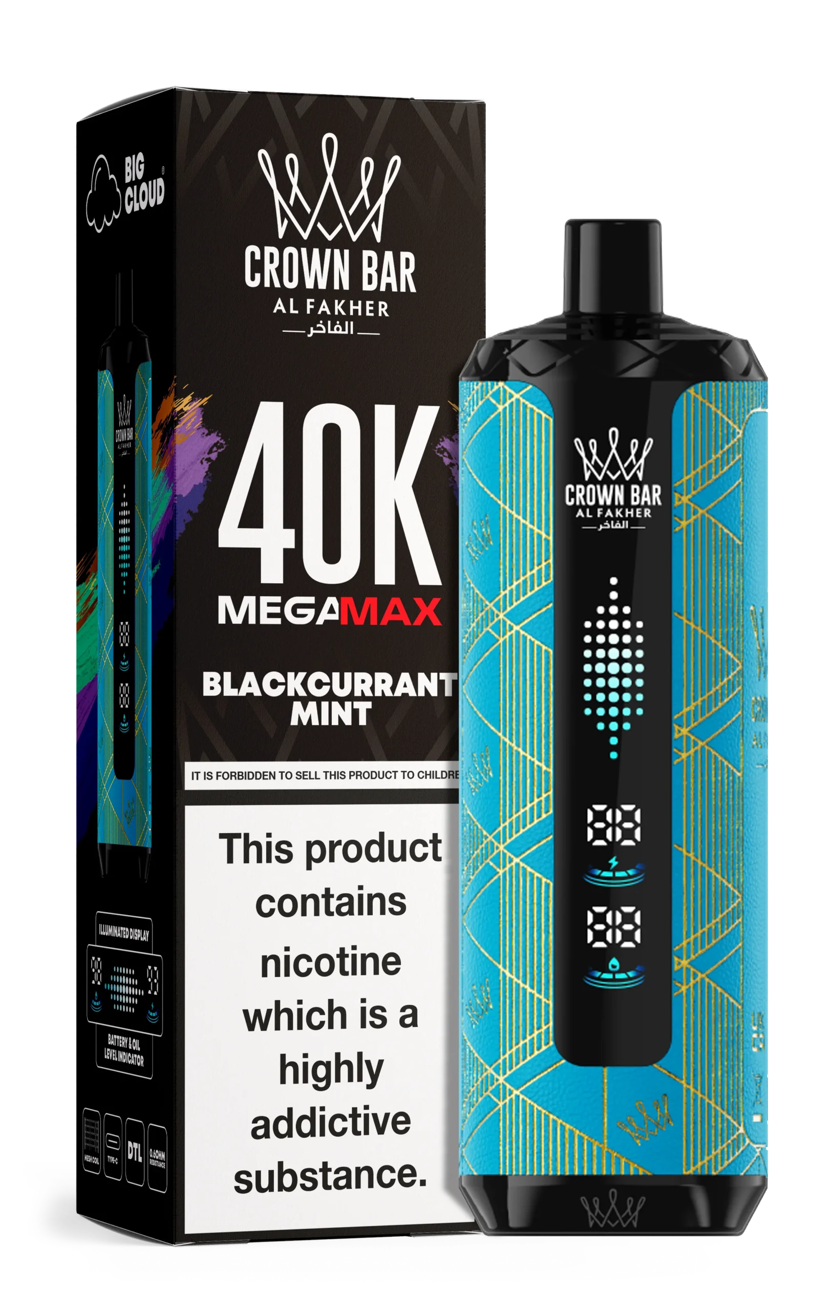 BLACKCURRANTMINT Al Fakher Megamax 40K