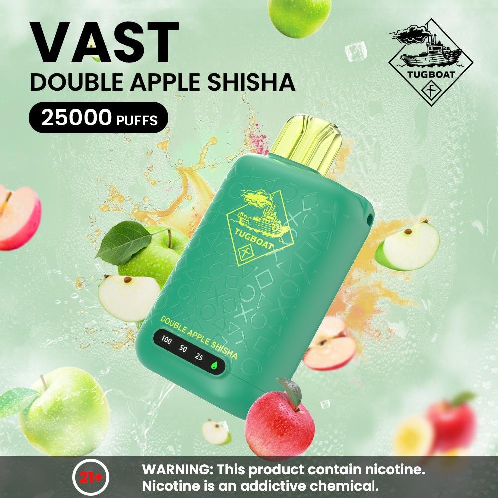 Double Apple Shisha Tugboat Vast 25k