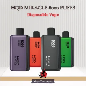 Buy HQD Miracle 8000 Puffs 0mg Disposable Vape In UAE