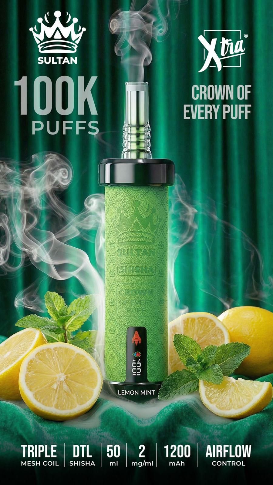 Sultan Shisha 100K Lemon Mint
