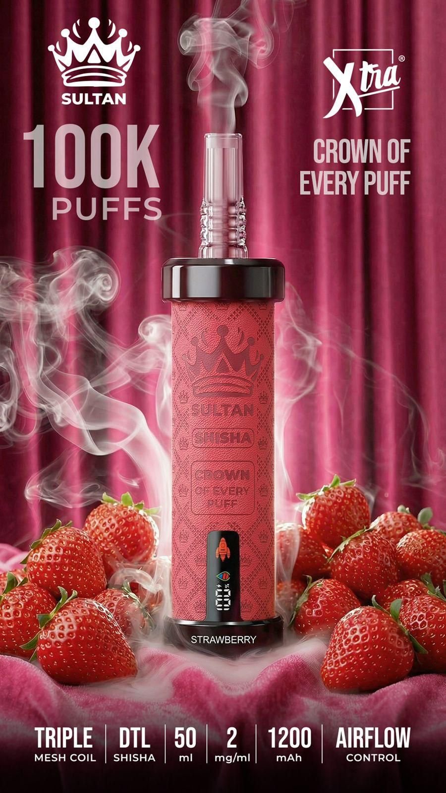 Sultan Shisha 100K Strawberry
