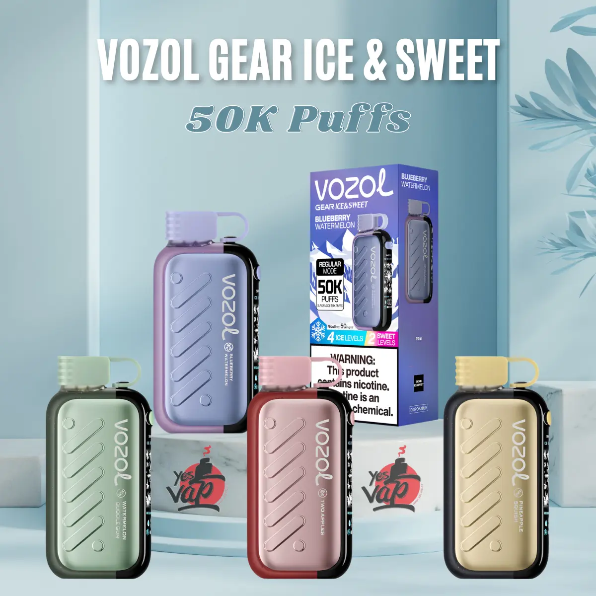 Vozol Gear Ice & Sweet 50K Disposable Vape