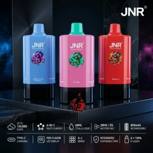 JNR HexaFuse 120K Puffs Disposable Vape 6-in-1 Multiple Flavors