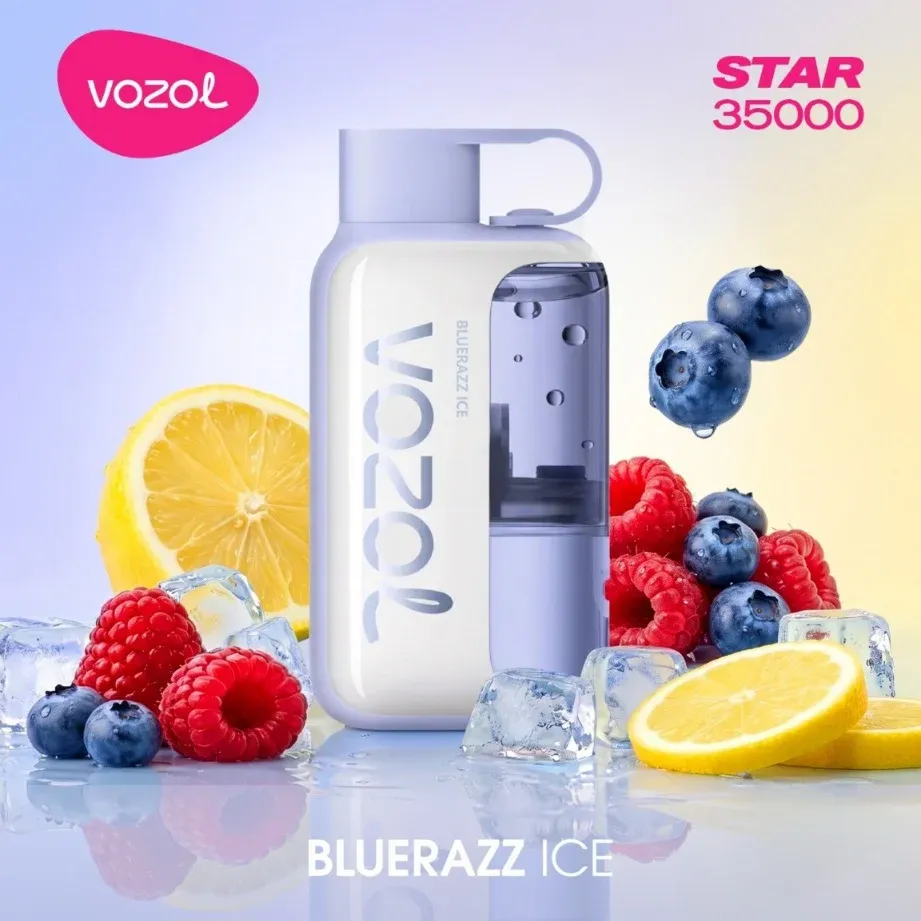 Vozol Star 35000 Puffs Blue Razz Ice